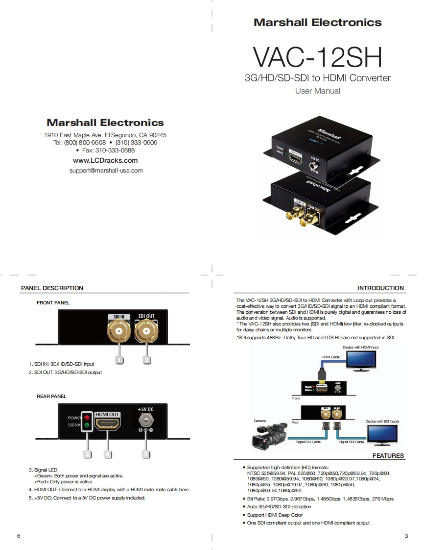 VAC-12SH_使用说明书手册