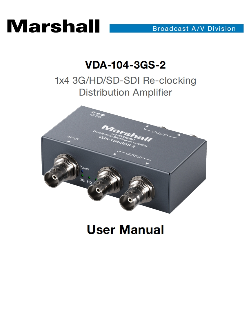 VDA-104-3GS-2-使用说明书手册