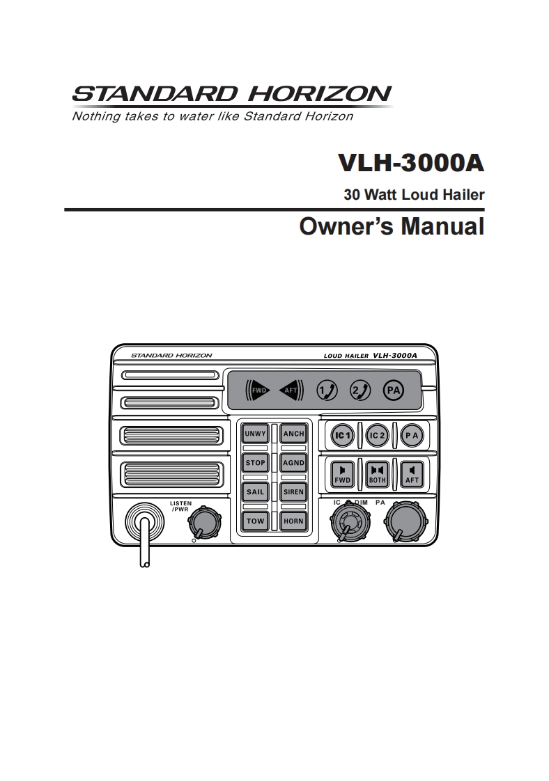 VLH-3000AOwners使用说明书手册Updated12-21-2016