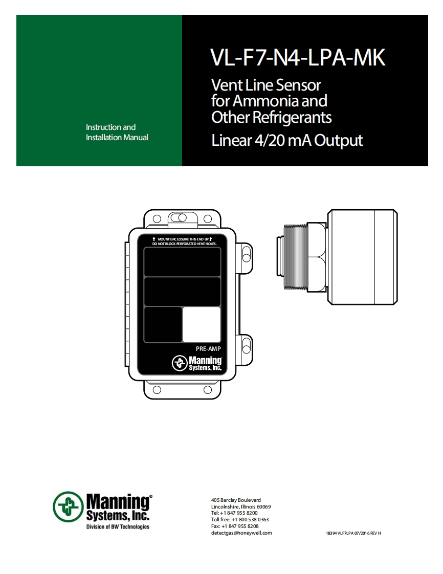 VL_F7_NH3调试手册说明书指南_RevH_July_2016