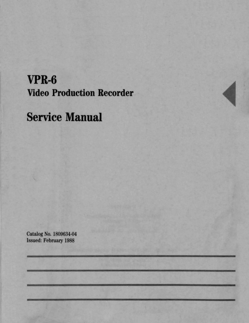 VPR-6_SM-service-manual维修手册