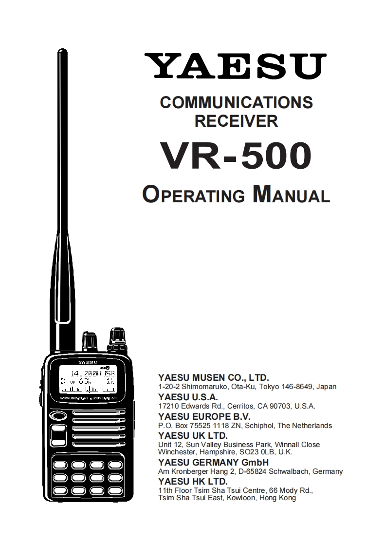 VR-500_Manual操作说明书手册