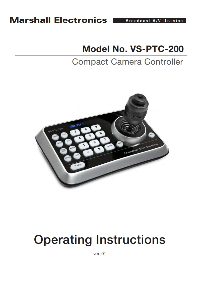 VS-PTC-200_PTZ-Controller-Installation_使用说明书手册
