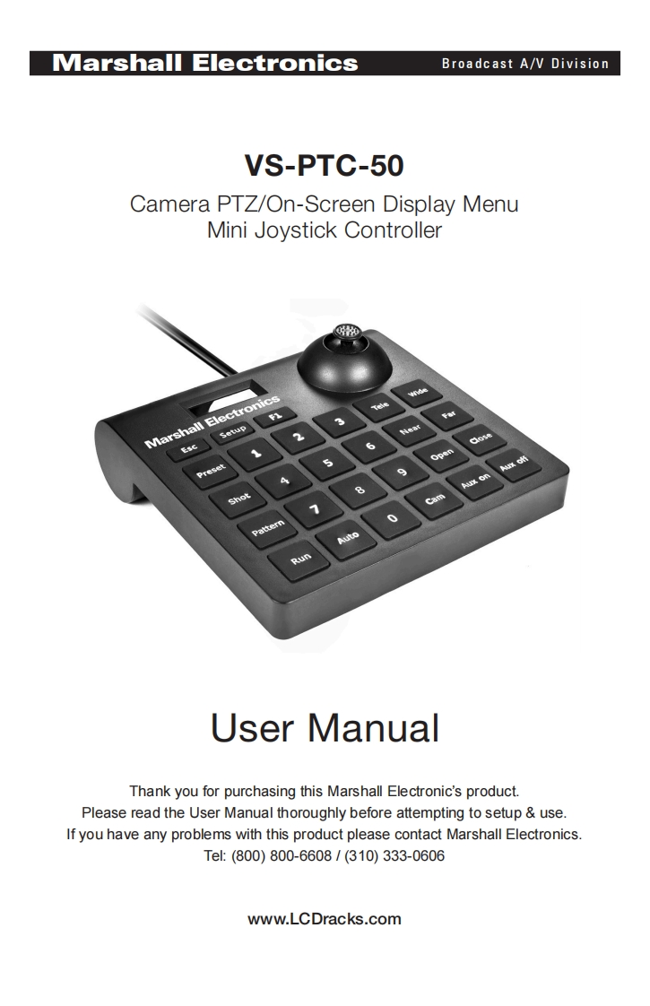 VS-PTC-50-Mini-Joystick-Controller-使用说明书手册-web