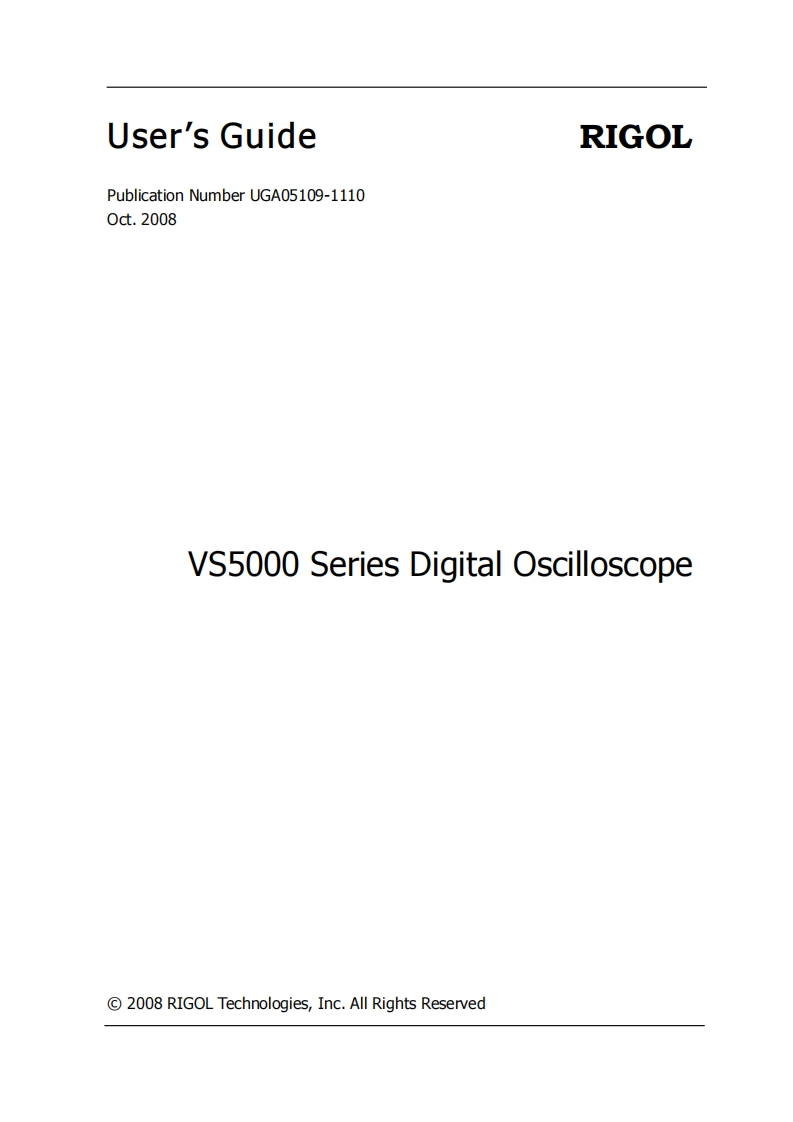 VS5000-操作说明书手册