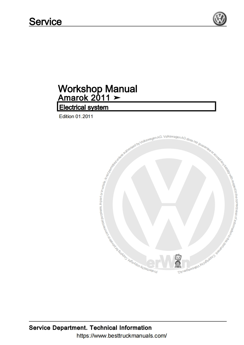 VW-Amarok-Pick-up-Truck--Electrical-System-Workshop-Manual维修维护手册-PDF