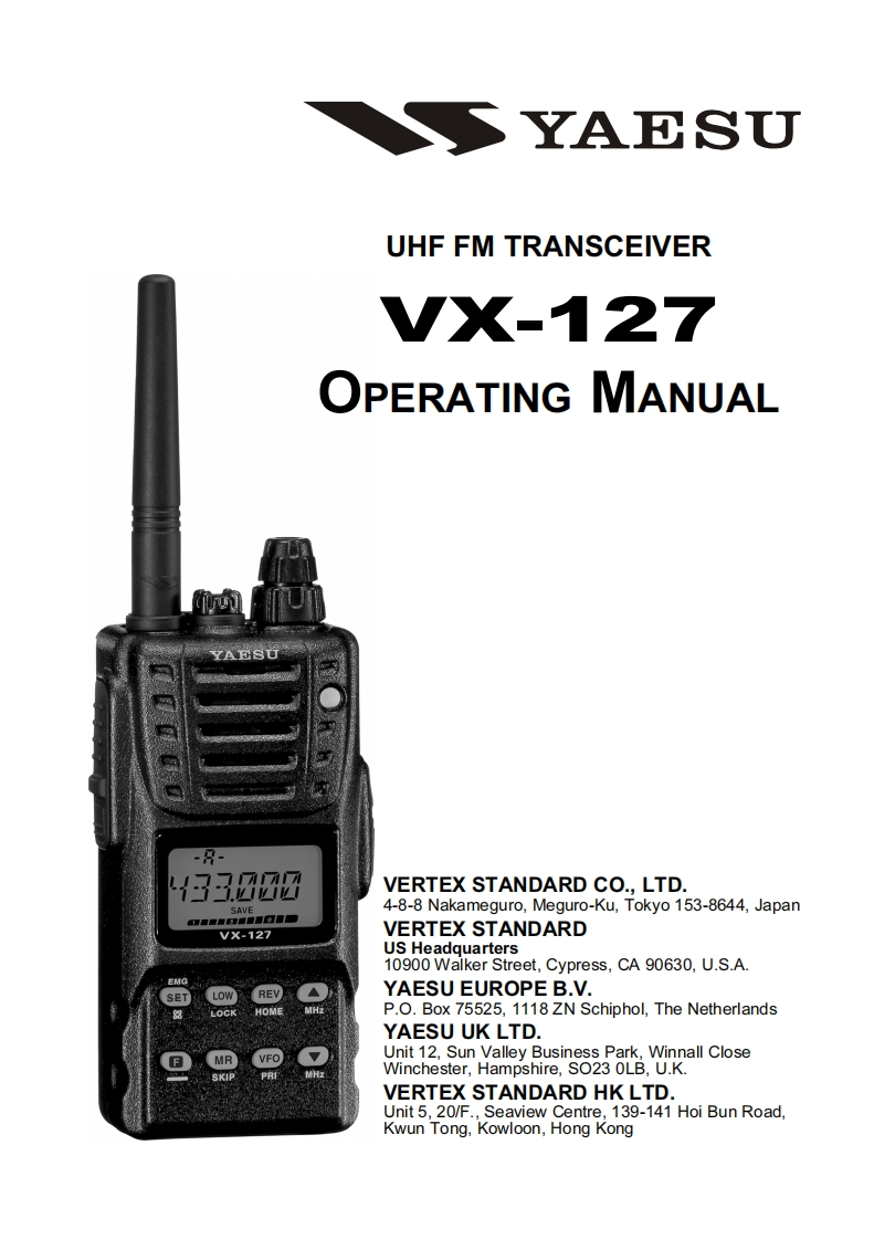 VX-127_Manual操作说明书手册