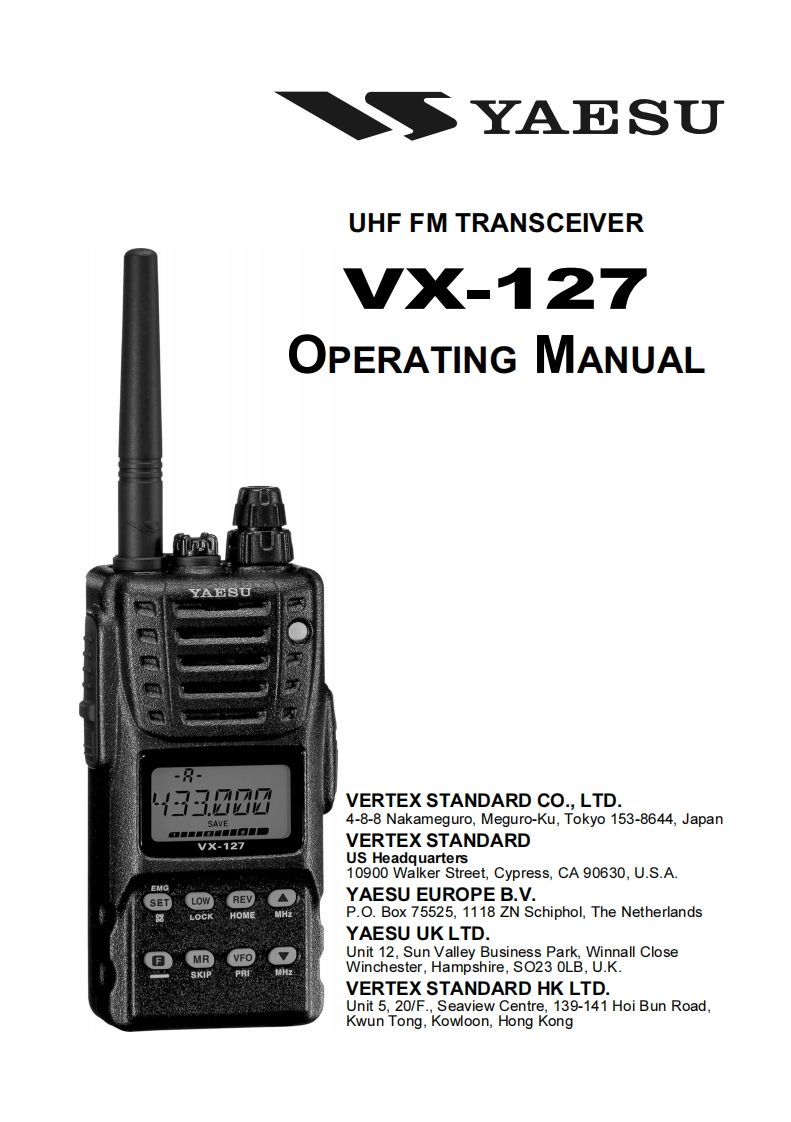 VX-127_USA_操作说明书手册_ENG_EH022U200