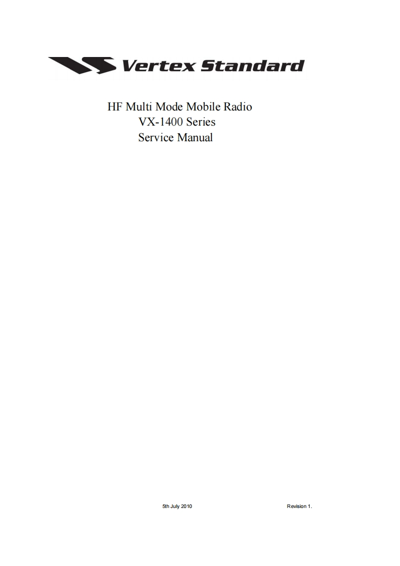 VX-1400维修电器原理图手册