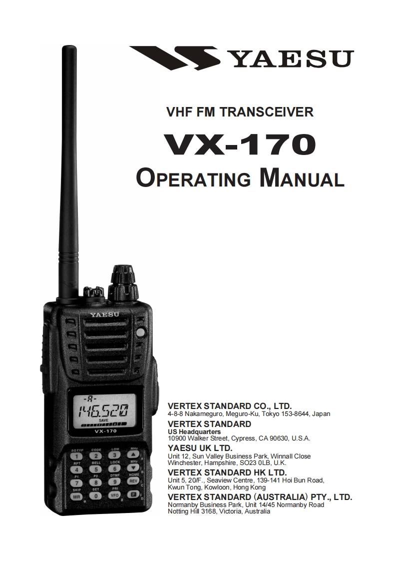 VX-170_USA_操作说明书手册_ENG_EH022N100