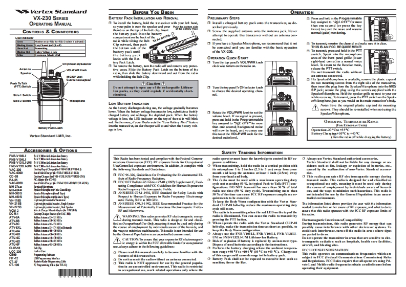 VX-230_操作说明书手册_USA_EXP_EU_ENG_EC085U105