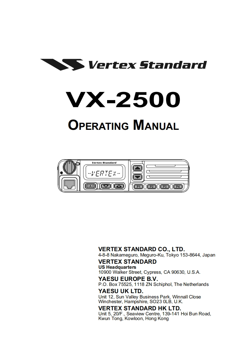 VX-2500-USA-Conventional_操作说明书手册_EN
