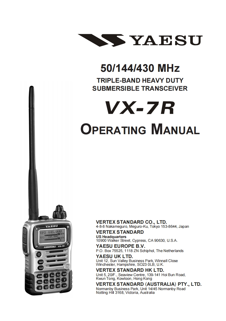 VX-7R_EN使用说明书手册