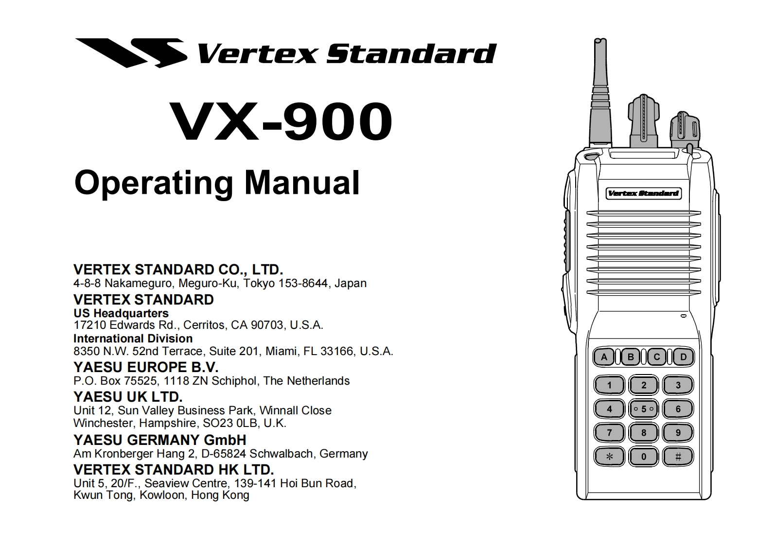 VX-900U操作说明书手册
