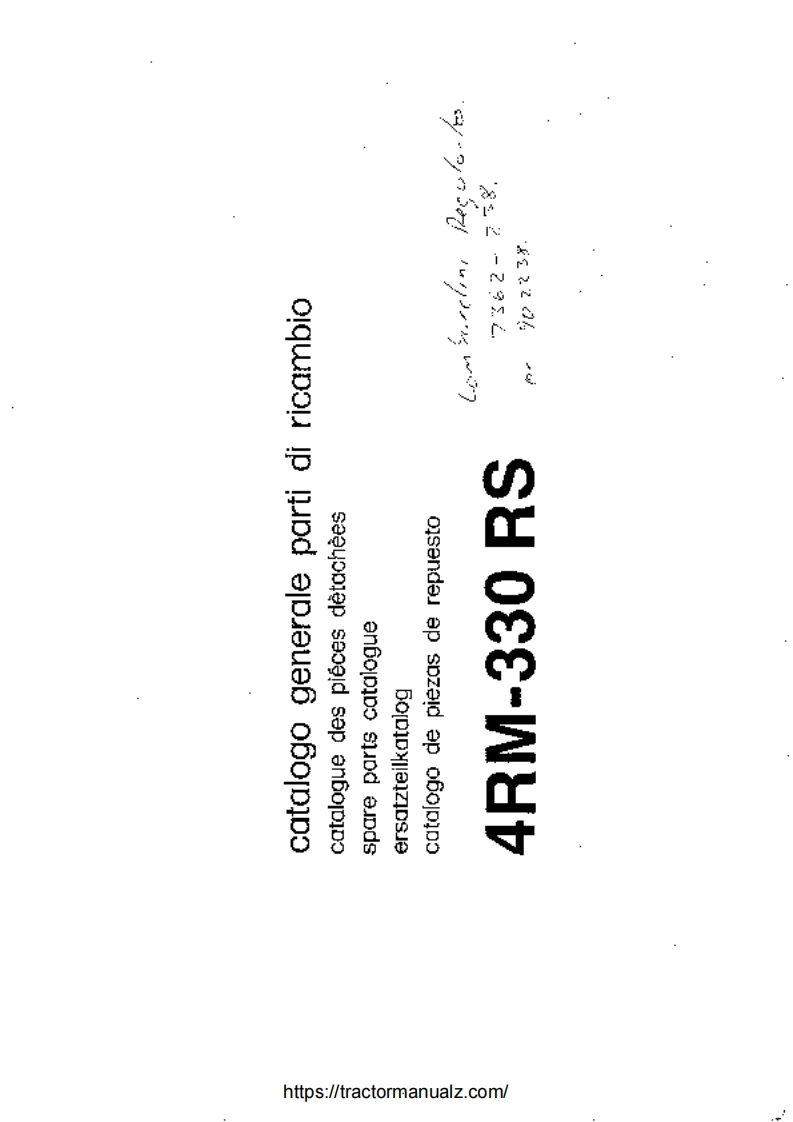 Valpadana-4RM-330-Tractor-Spare-零部件手册-PDF