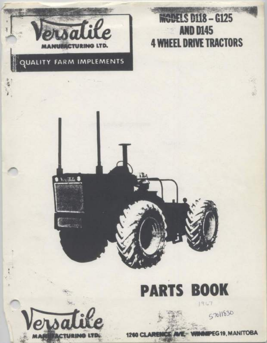 Versatile-D118-G125-D145-4WD-Tractors-零部件手册ue-PDF