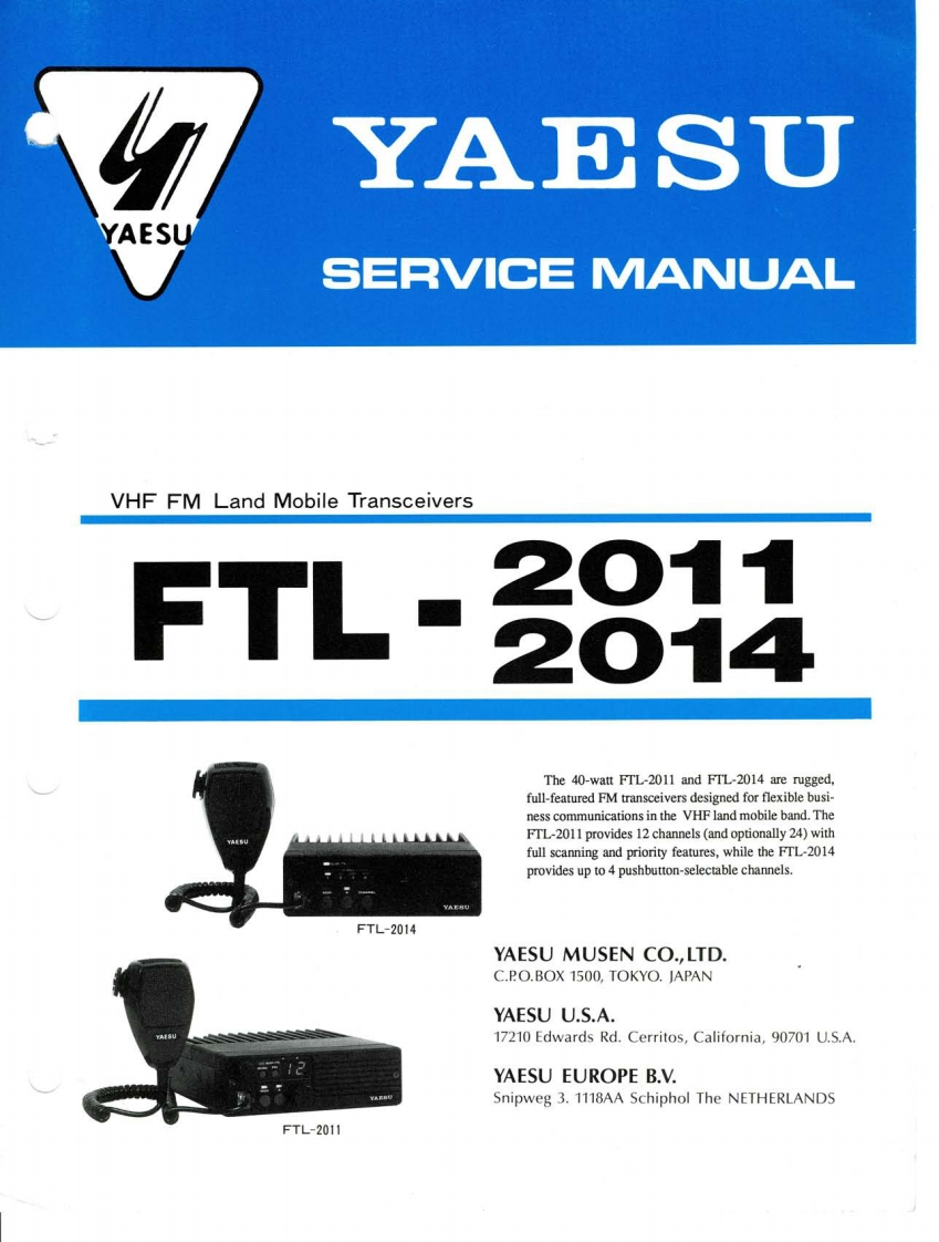 Vertex_FTL-2011_FTL-2014_维修维护电器原理图手册