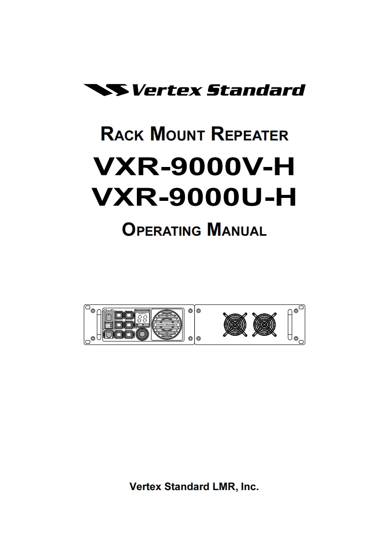 Vertex_VXR-9000UH_VH_使用说明书手册