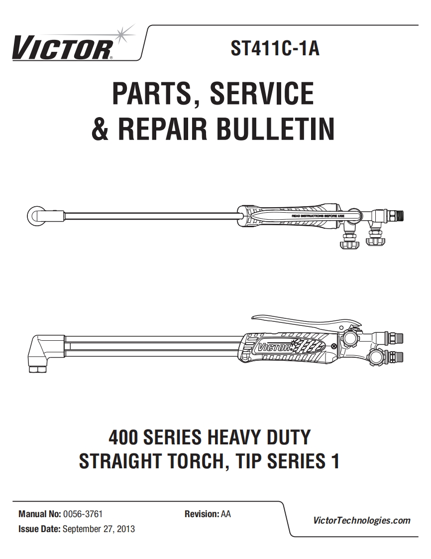 Victor-ST411C-1A-Acetylene-Torch-操作说明书手册
