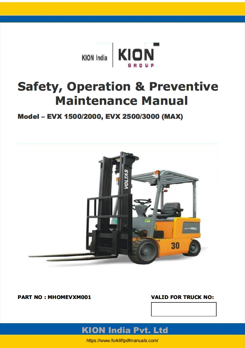 Voltas-EVX-1500-2000-2500-3000-Forklift-Trucks-Operator-Manual