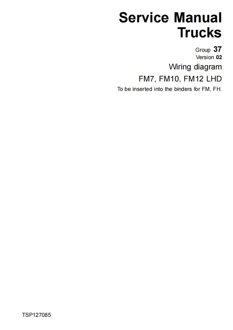 Volvo-FM7--FM10--FM12-LHD-Wiring-Diagram-Group-37-Release-02维修手册