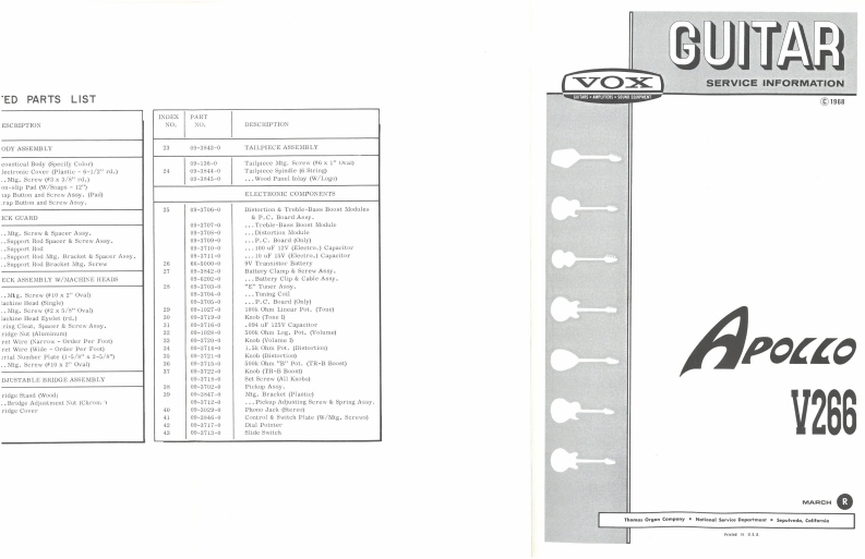 Vox_Apollo-维修手册含电器原理图
