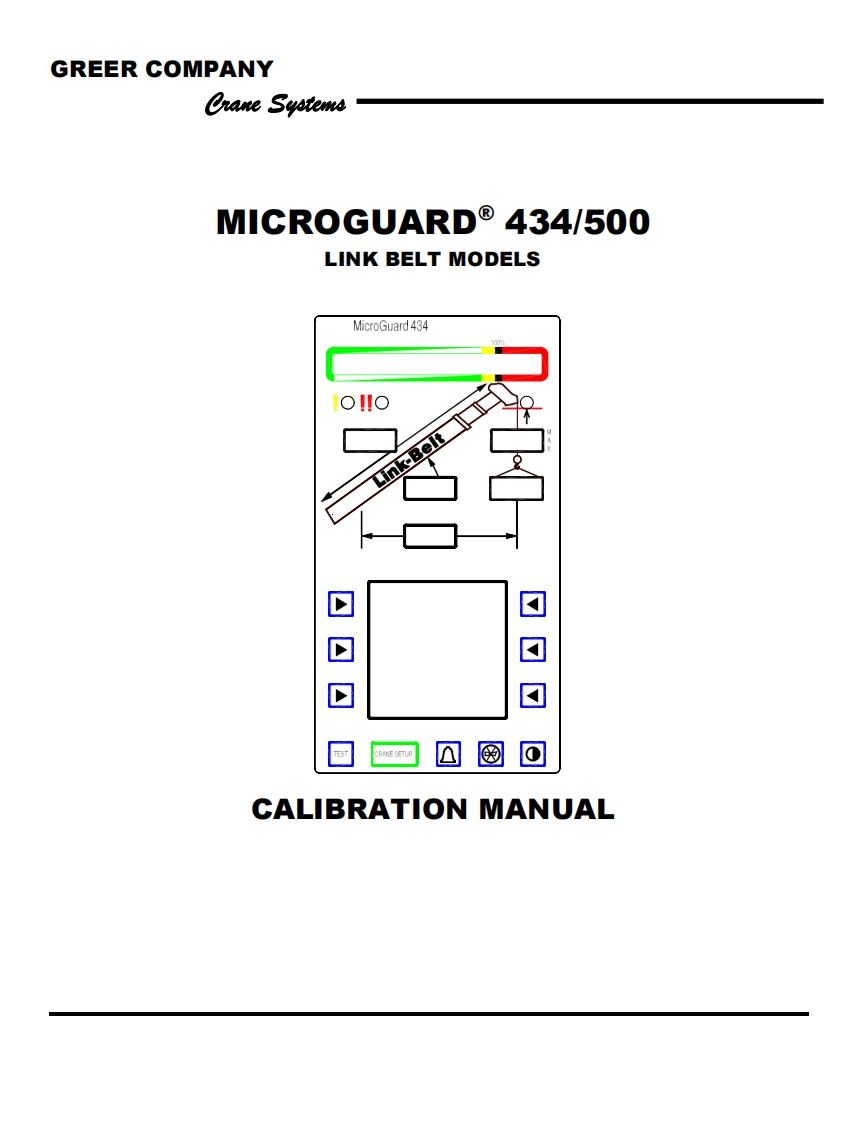 W453201A-MG434-500-Link-Belt-校准说明书手册