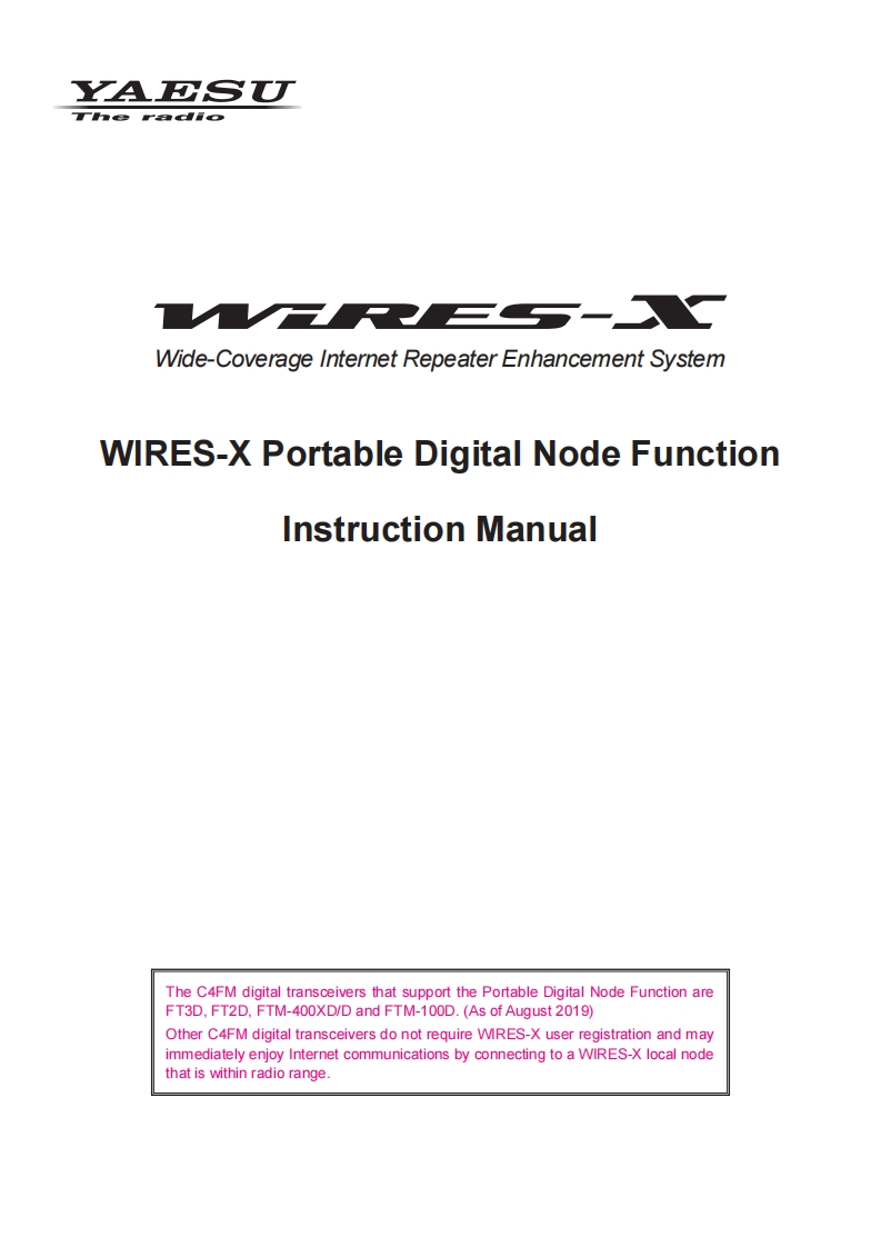 WIRES-X_PDN_Function_操作说明书手册_ENG_1908-E