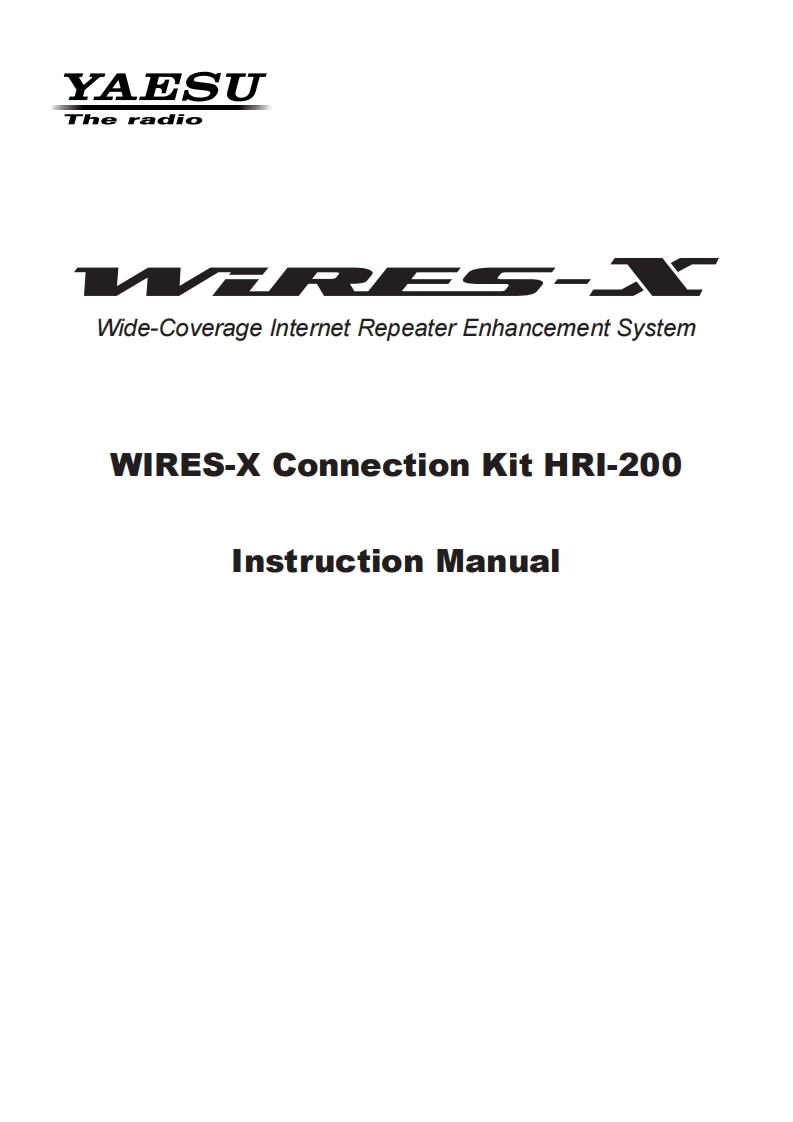 WIRES-X_使用说明书手册_ENG_1606-E0