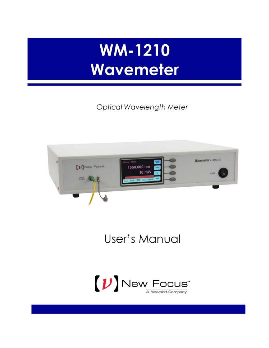 WM-1210-Wavemeter-Users-操作说明书指南