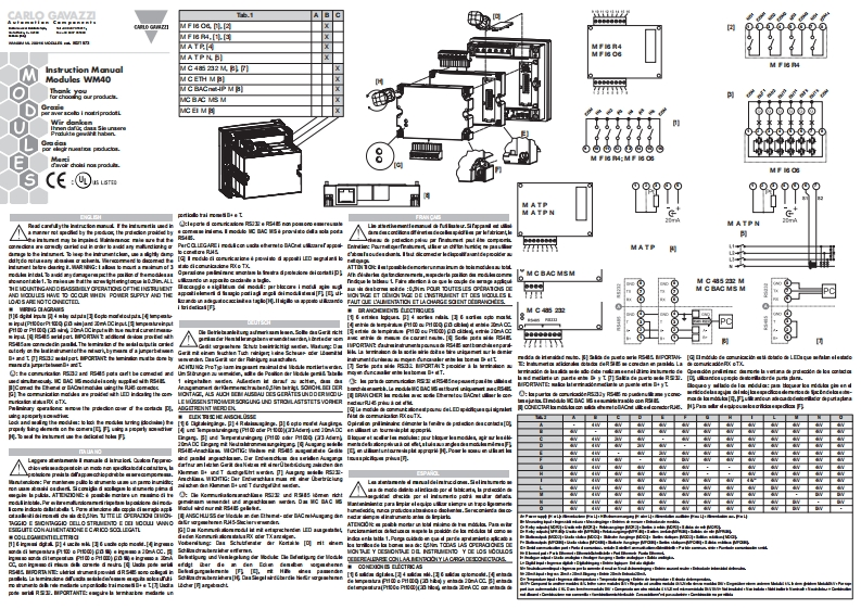 WM40Modules_标准安装操作说明书手册