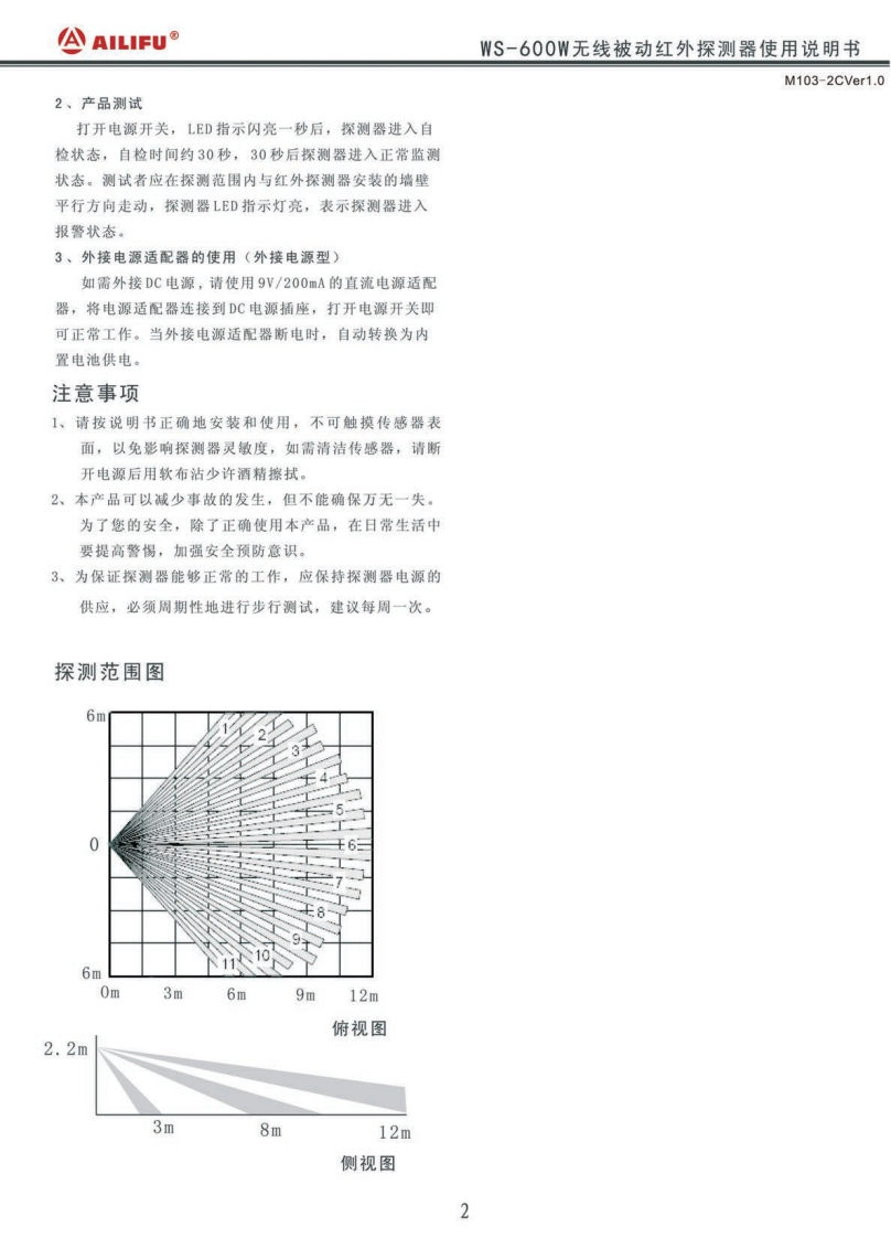 WS-600W无线红外探测器