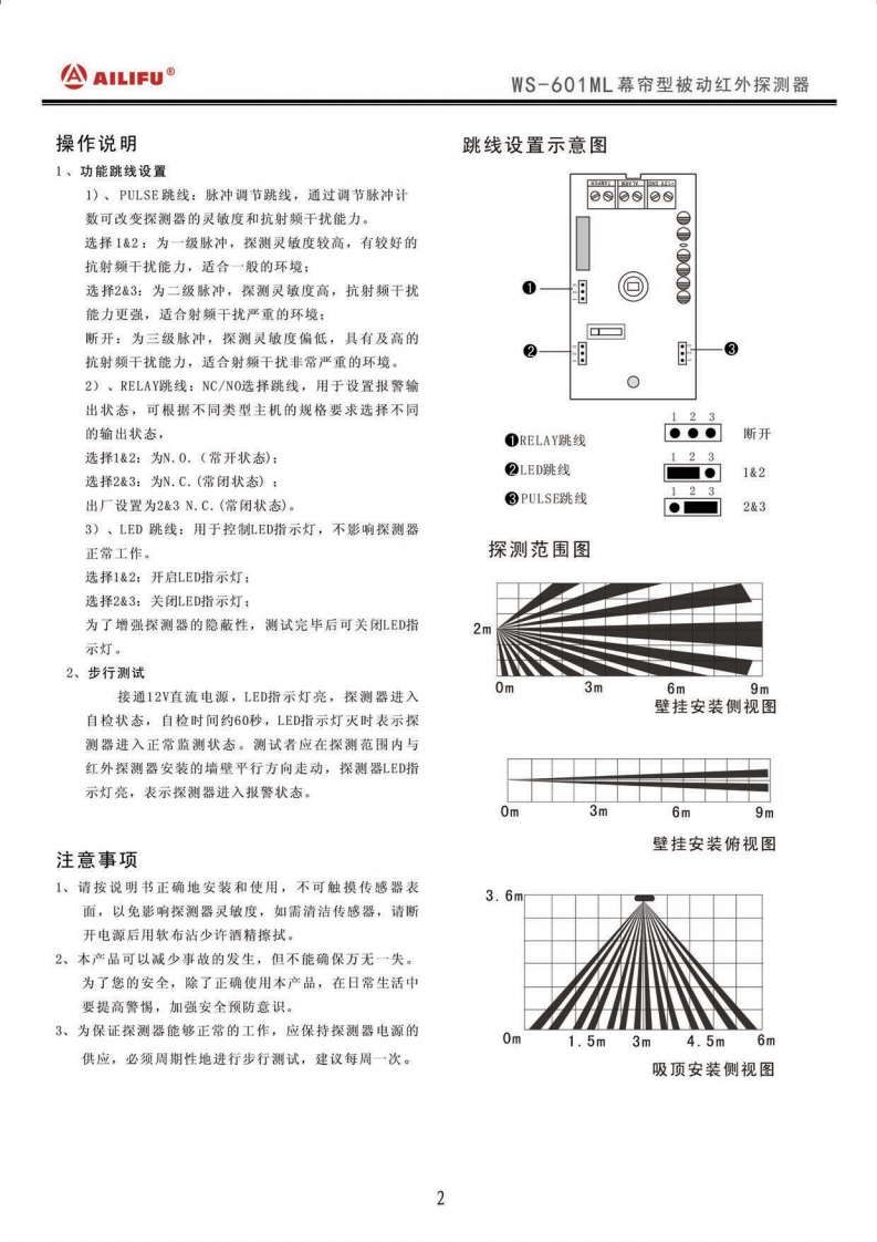 WS-601ML有线幕帘说明书