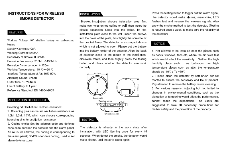 WS-890H-Wireless-Smoke-Detector-User-Manual