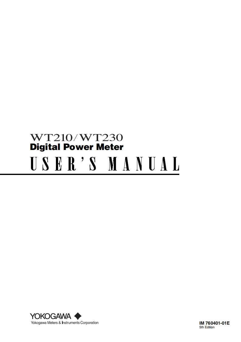 WT210_操作说明书手册