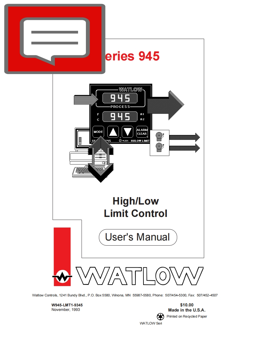 Watlow_945_Controller_使用说明手册