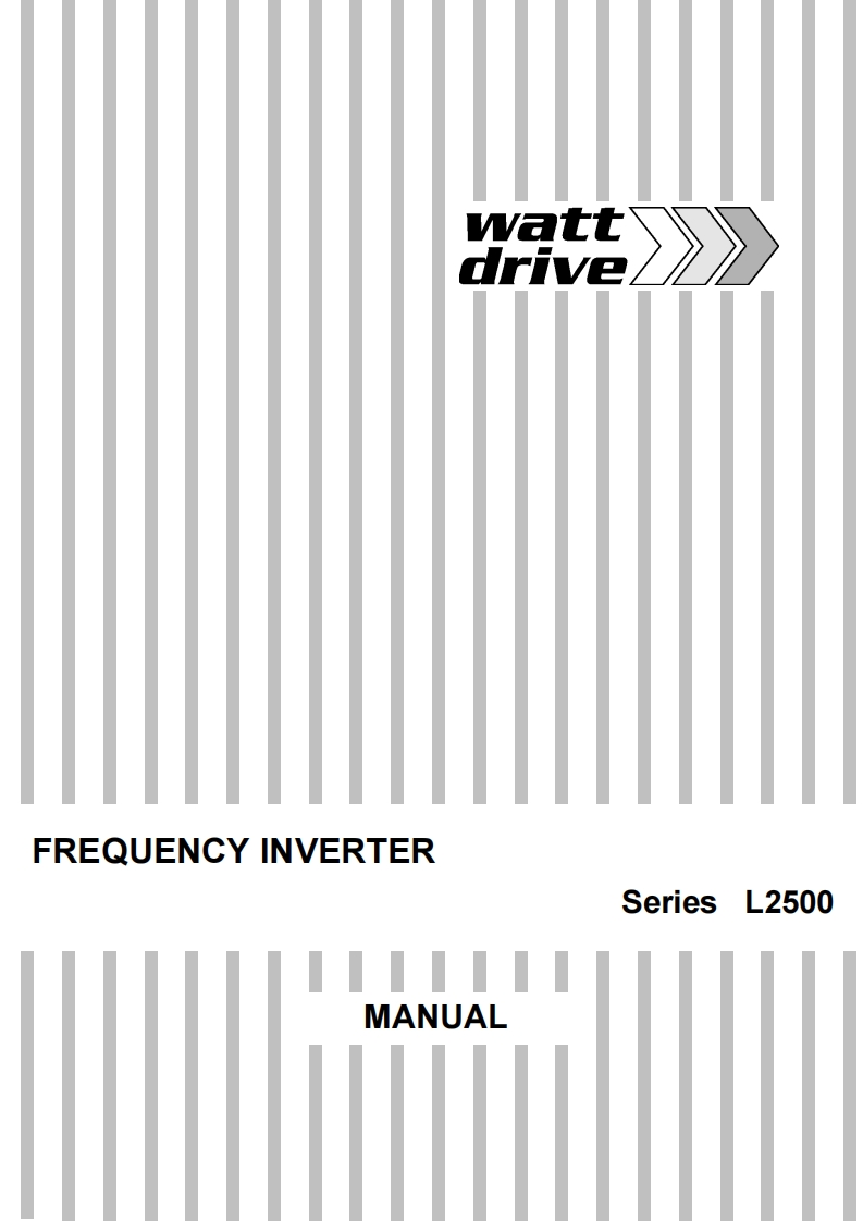 Watt-Drive-L2500-操作说明书手册