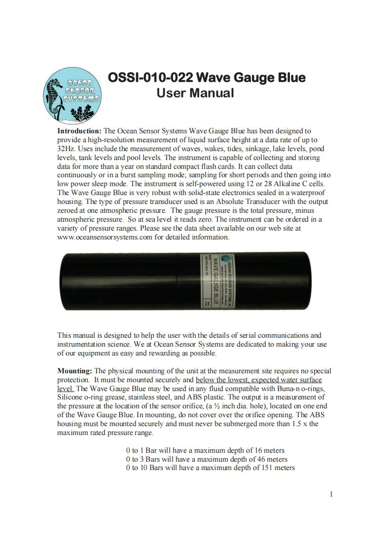 WaveGaugeBlueUser使用说明书手册0822