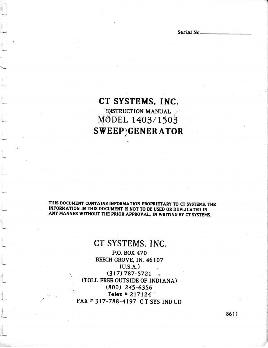Wavetek1403-1503SweepGenerator-Instruction操作说明书手册