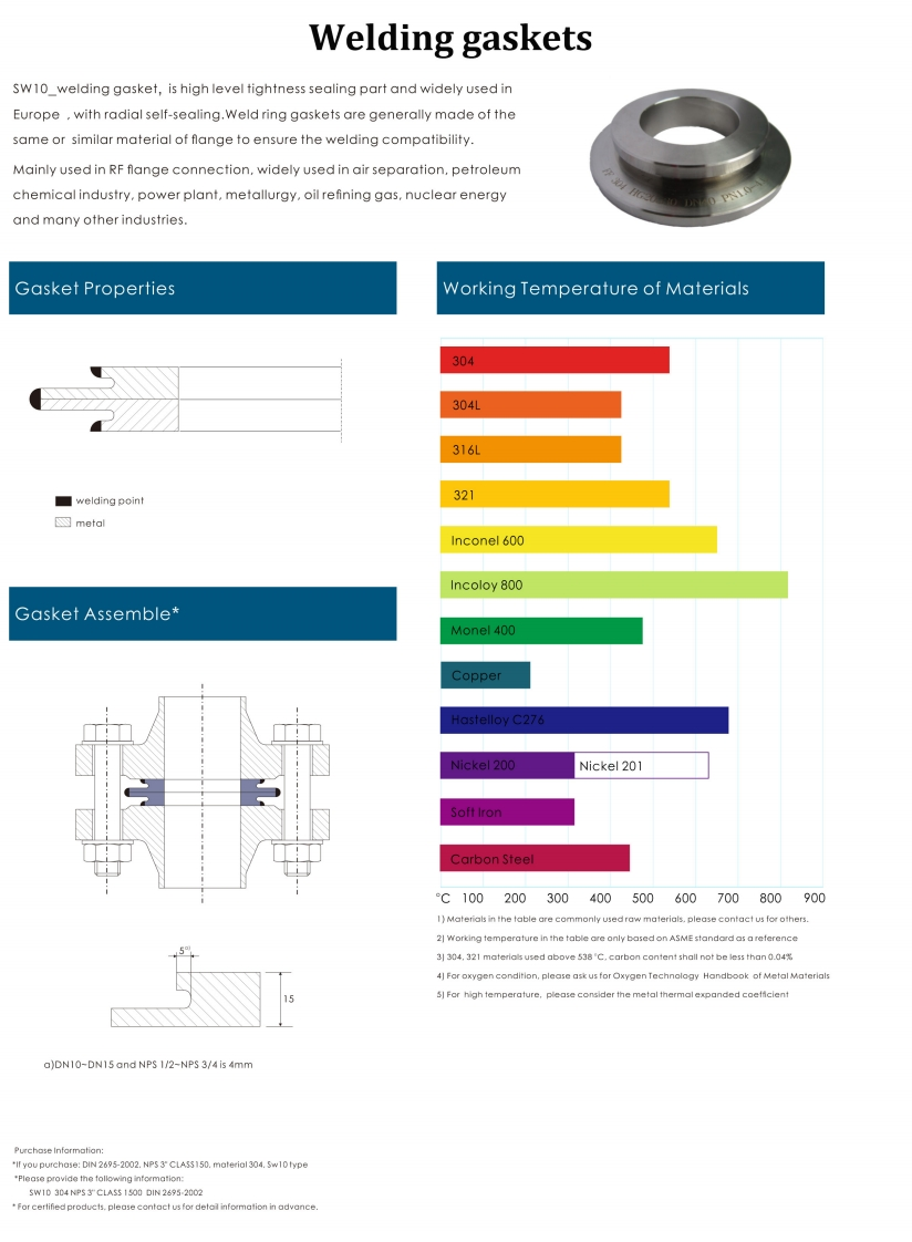 WeldinggasketSW10-EN.Сварныепрокладки现行标准技术规范