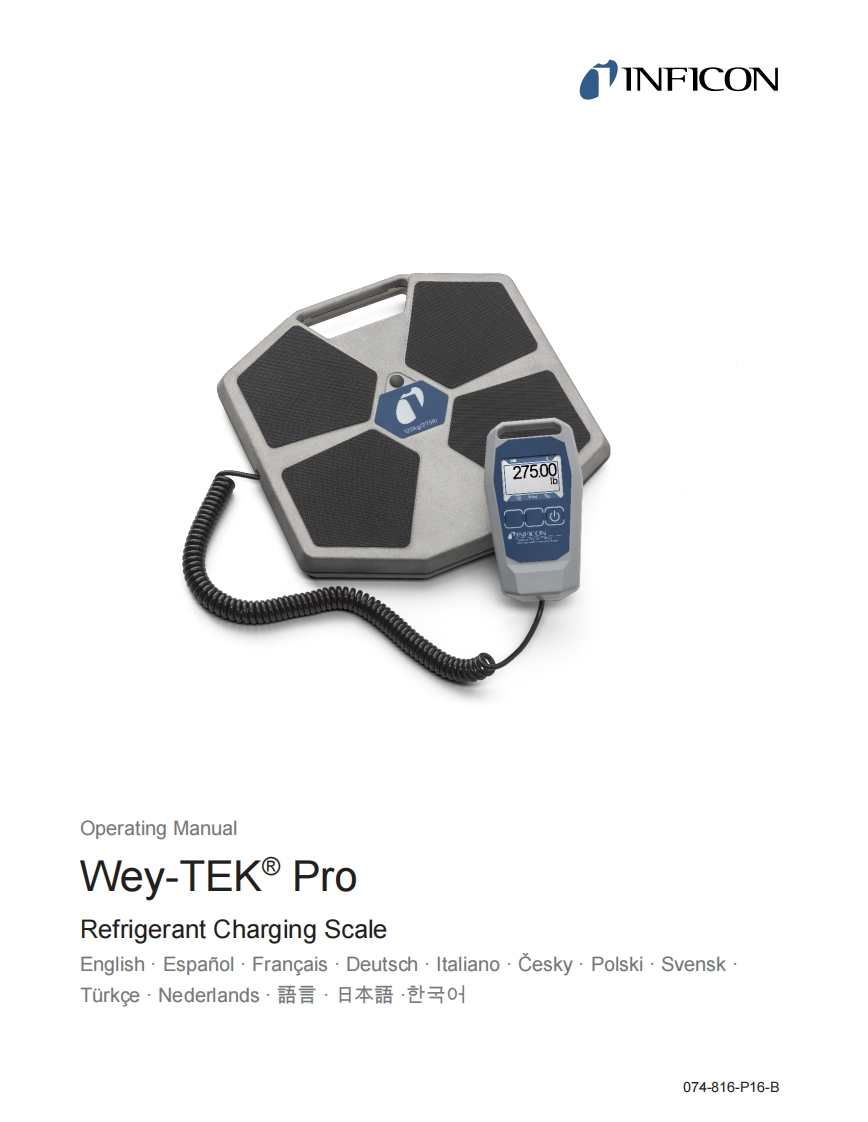 Wey-TEKPro操作说明书手册(Multi-language)