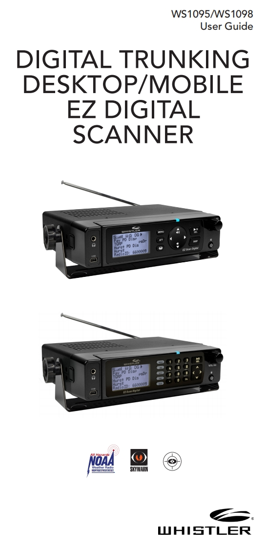 Whistler_WS1095-WS1098_User_Guide操作说明书手册