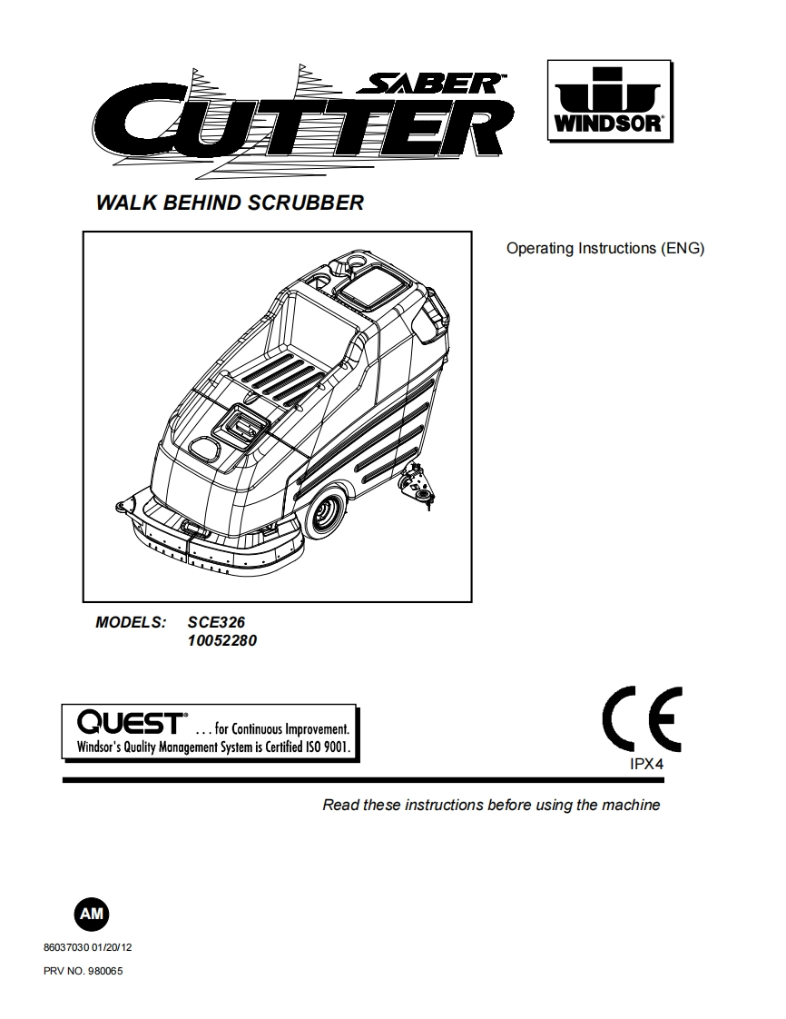 Windsor-Saber-Cutter-32-SCE326-Manual