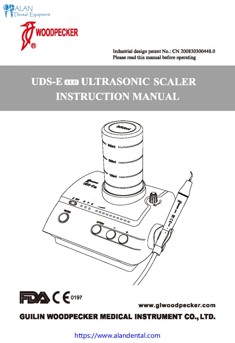 Woodpecker-UDS-E-LED-Ultrasonic-Scaler-操作说明书手册l