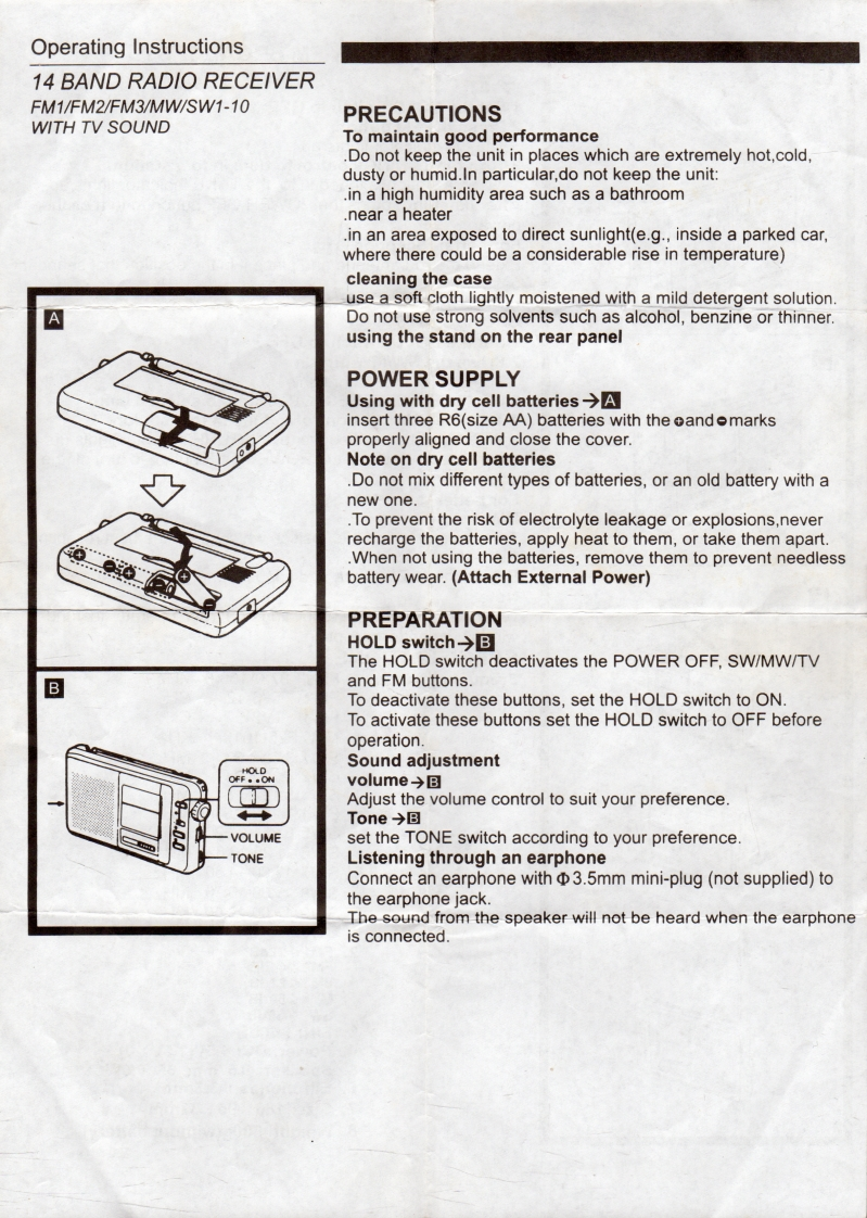 World_Receiver_WR-A70_Manual操作说明书手册