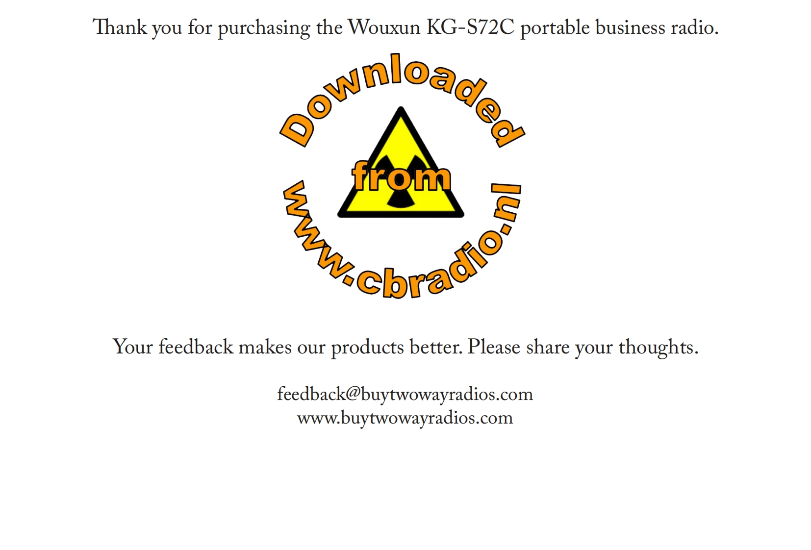 Wouxun_KG-S72C_使用说明书手册