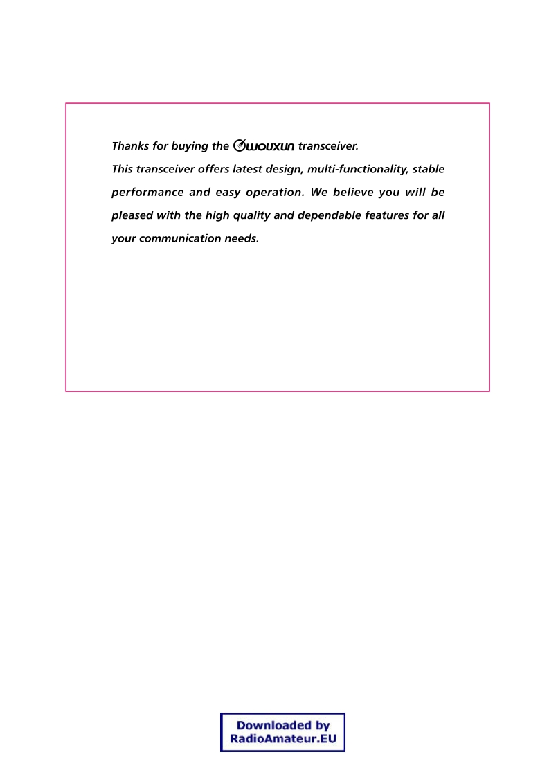 Wouxun欧讯_KG-UVD1_user操作说明书手册