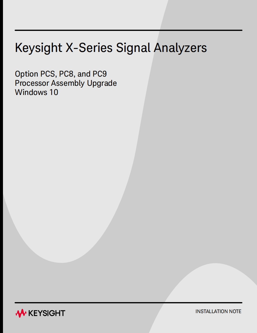 X-Series-Signal-Analyzers-Option-PCS-PC8-PC9-安装说明书手册-Note