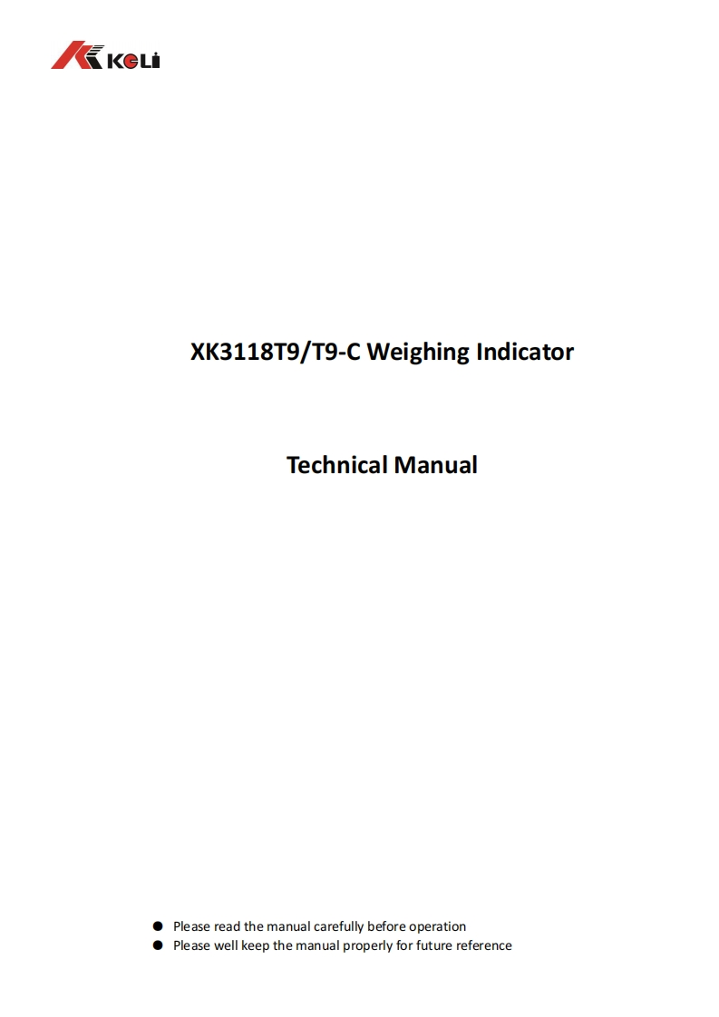 XK3118T9-manual使用说明书手册