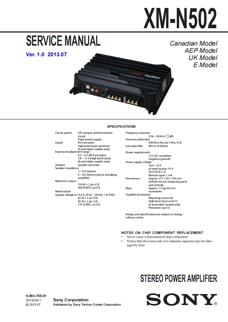 XMN502_维修手册含电器原理图